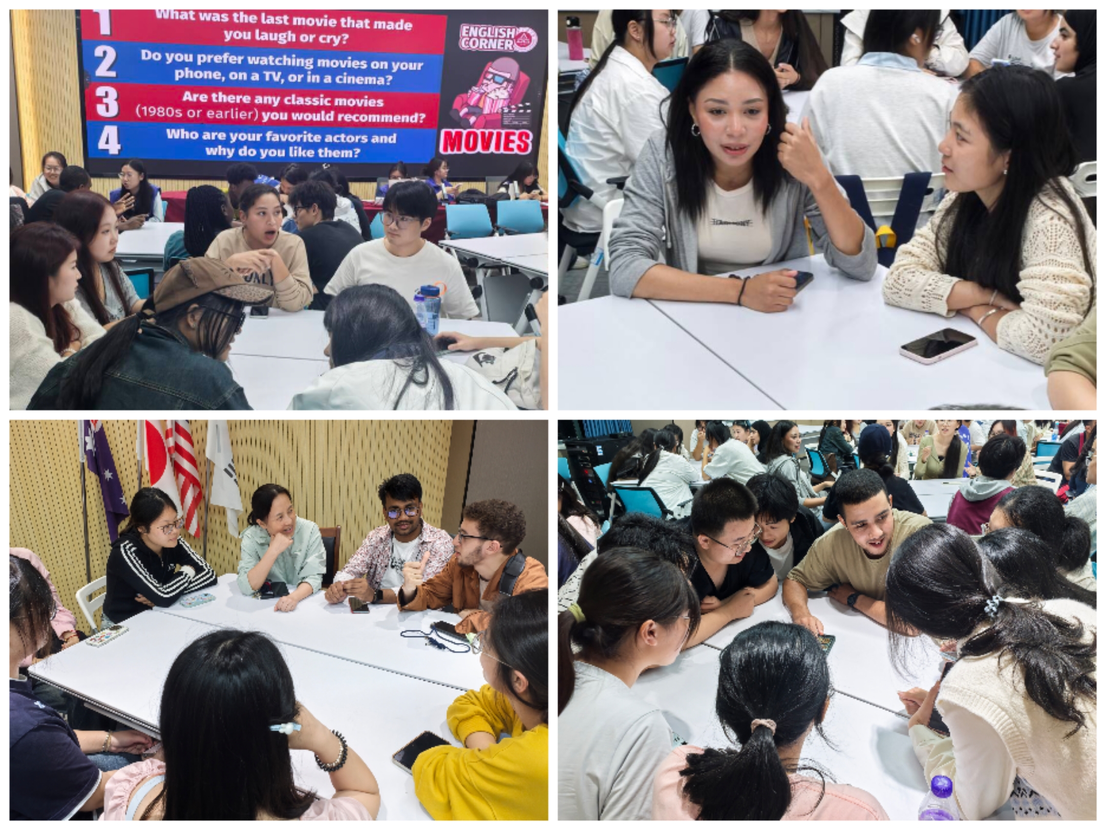 校“口语广场—英语角”热度不减 师生共探“电影”跨文化魅力